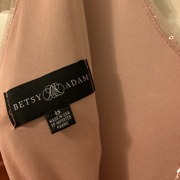 Betsy & Adam Rose Gold Maxi Dress - Picture 4 of 9